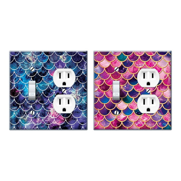 Wall Plate Bohemian Mandala Boho Chic Mermaid Switch Plate Light Switch Cover Decorative Outlet Cover for Living Room Bedroom Kitchen Wall Plate Bohemian Mandala Boho Chic Mermaid Switch Plate Light Switch Cover Decorative Outlet Cover for Living Room Bedroom Kitchen
